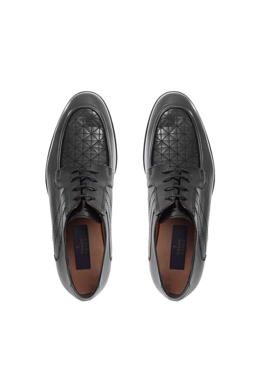  Tamer Tanca Erkek Hakiki Deri Siyah Klasik Ayakkabı