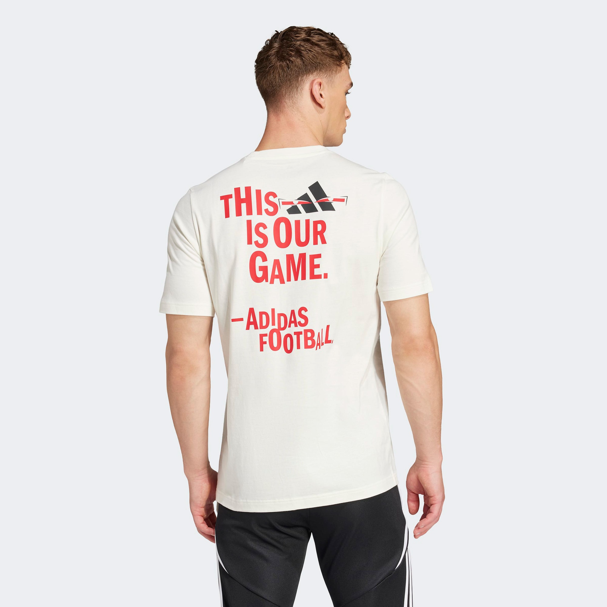 adidas Fun Slogan Erkek Beyaz T-Shirt