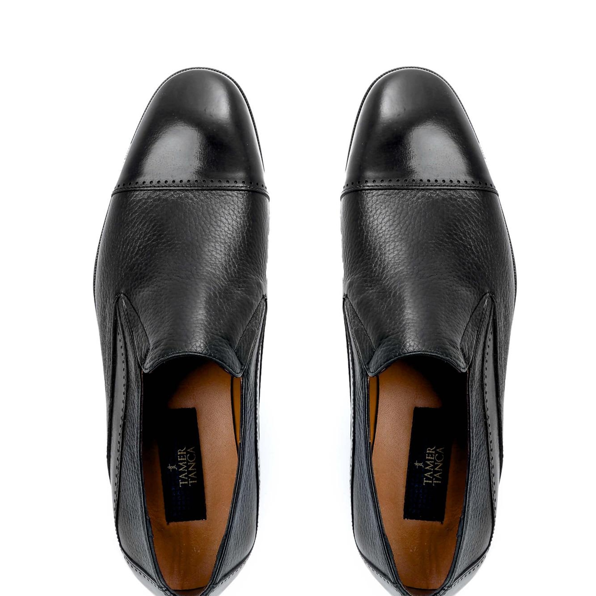 Tamer Tanca Erkek Hakiki Deri Siyah Klasik Ayakkabı