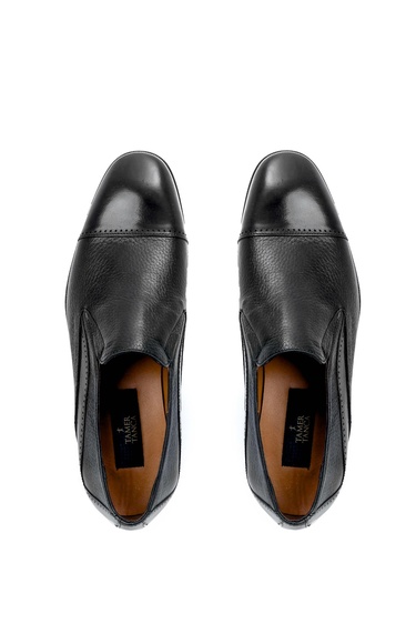  Tamer Tanca Erkek Hakiki Deri Siyah Klasik Ayakkabı