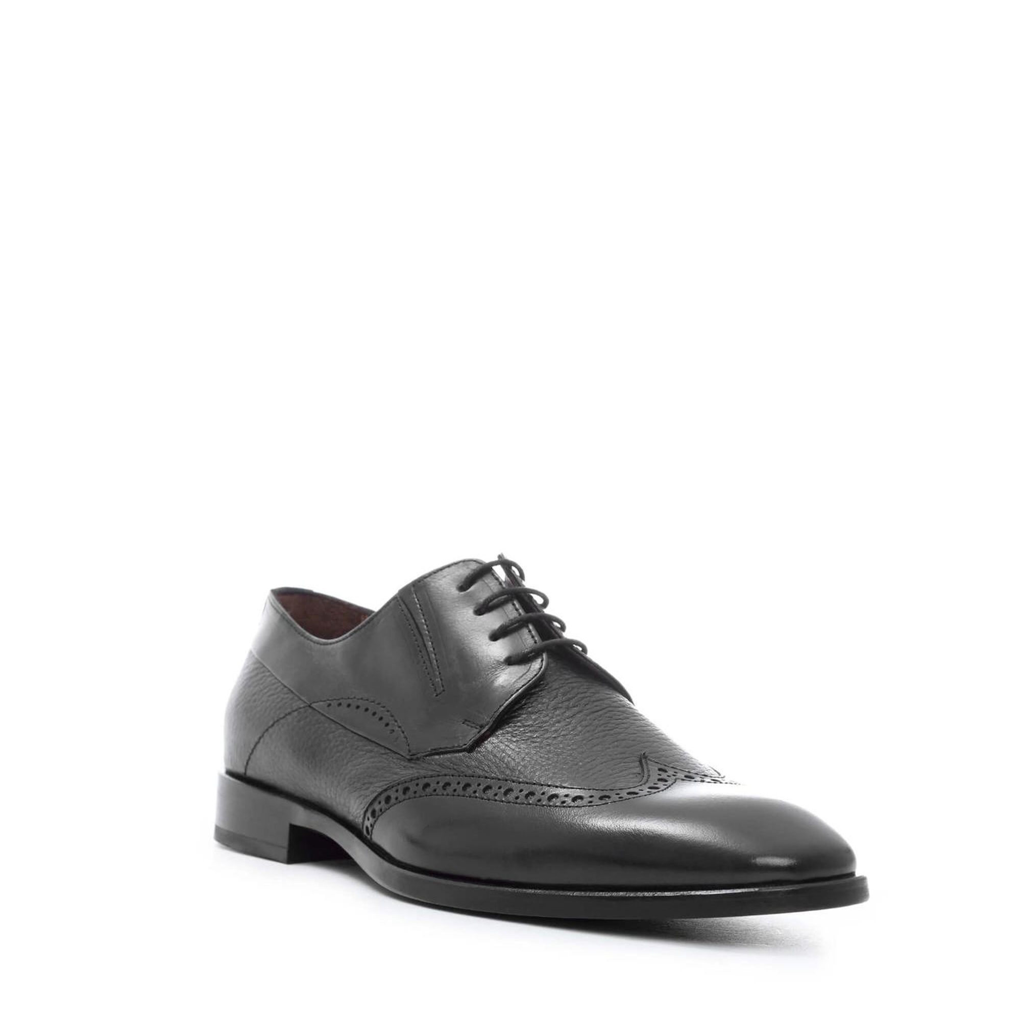 Tamer Tanca Erkek Hakiki Deri Siyah Klasik Ayakkabı