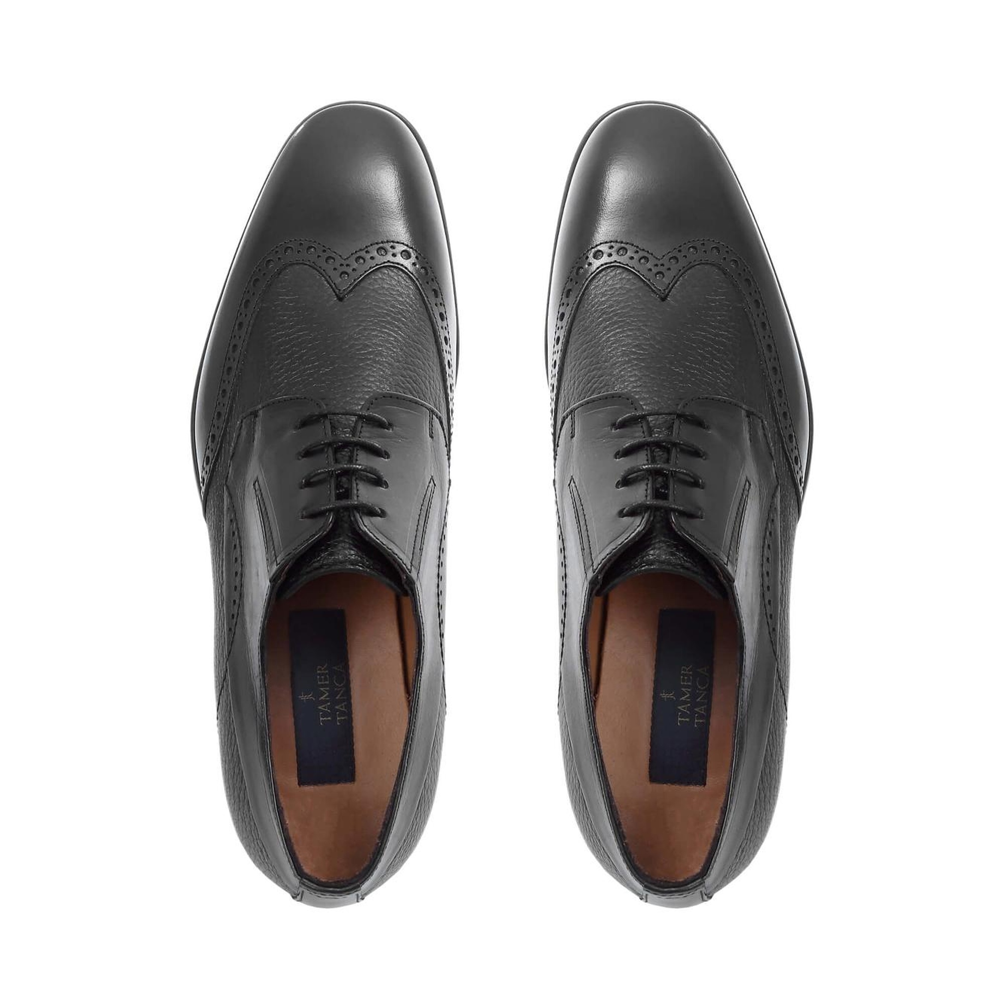 Tamer Tanca Erkek Hakiki Deri Siyah Klasik Ayakkabı