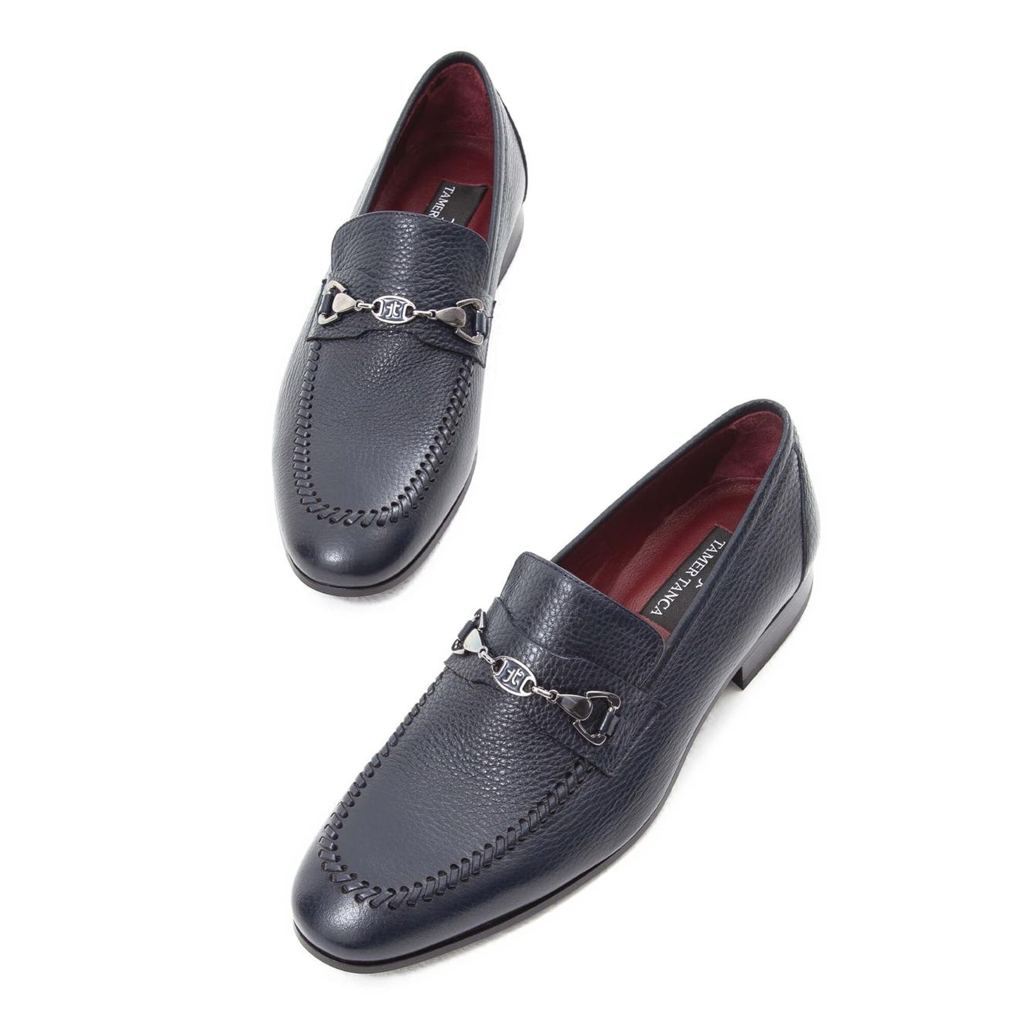 Tamer Tanca Erkek Hakiki Deri Lacivert Makosen Ayakkabı