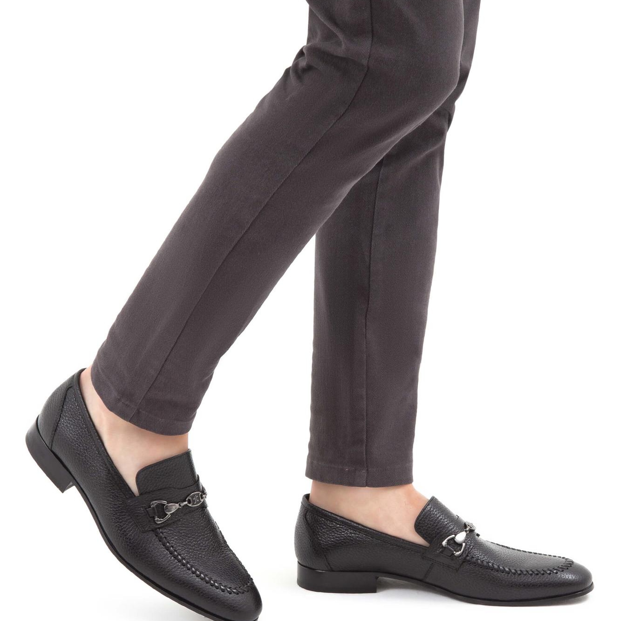 Tamer Tanca Erkek Hakiki Deri Siyah Makosen Ayakkabı