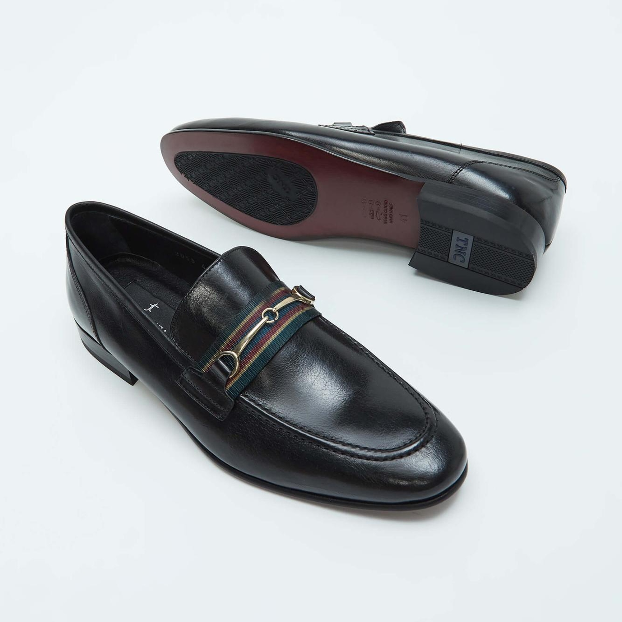 Tamer Tanca Erkek Hakiki Deri Siyah Bufalo Klasik Ayakkabı