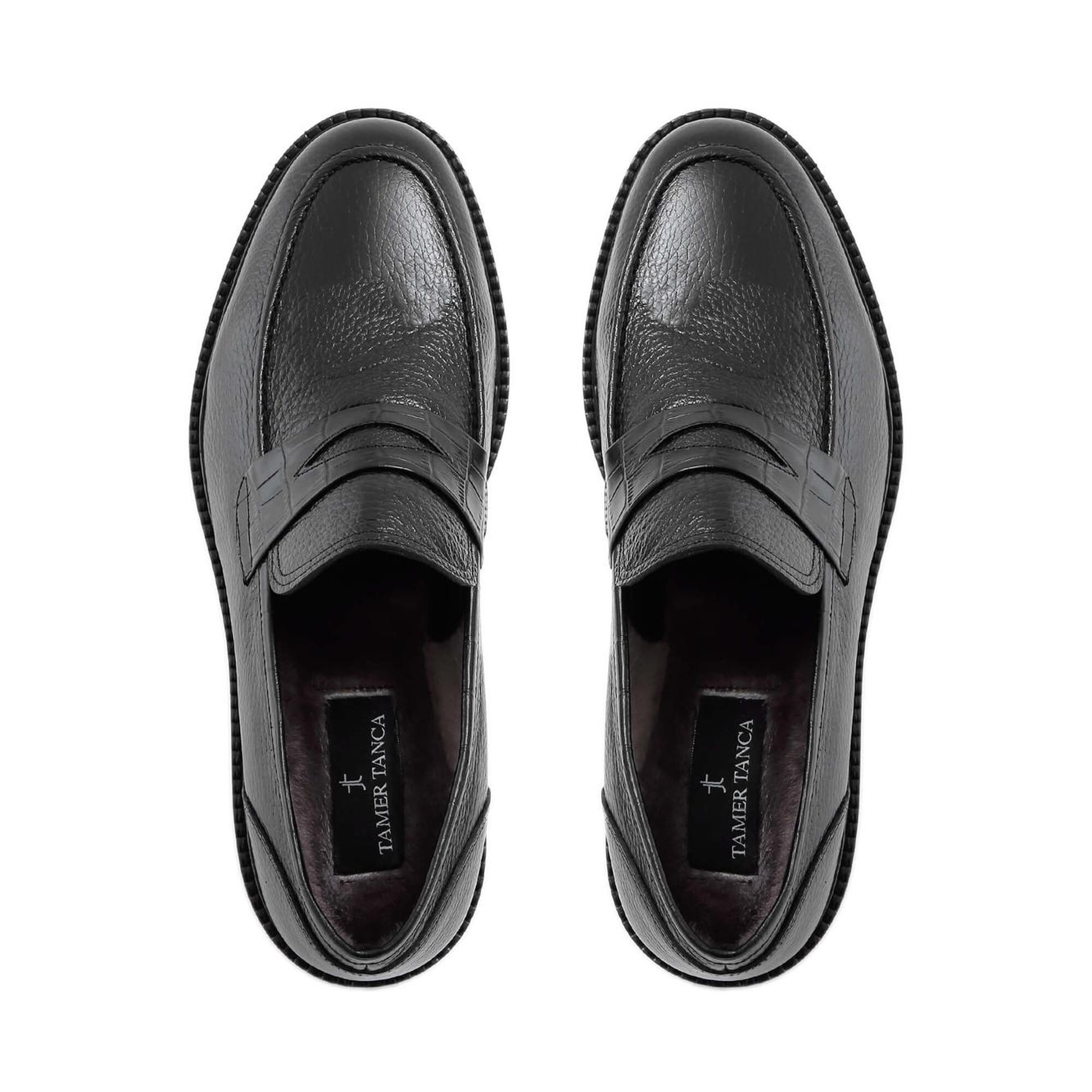 Tamer Tanca Erkek Hakiki Deri Siyah Klasik Ayakkabı