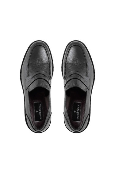  Tamer Tanca Erkek Hakiki Deri Siyah Klasik Ayakkabı