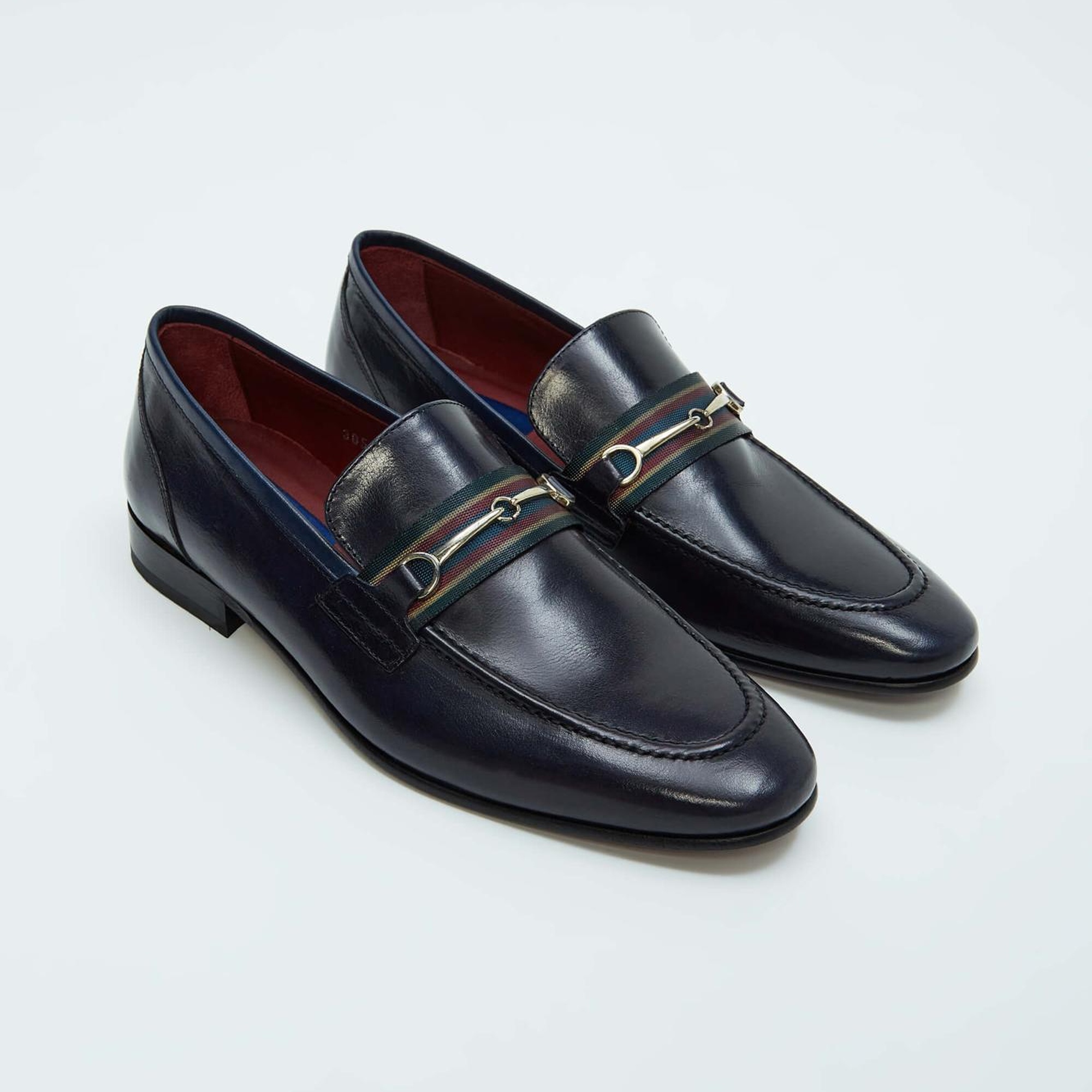 Tamer Tanca Erkek Hakiki Deri Lacivert Klasik Ayakkabı