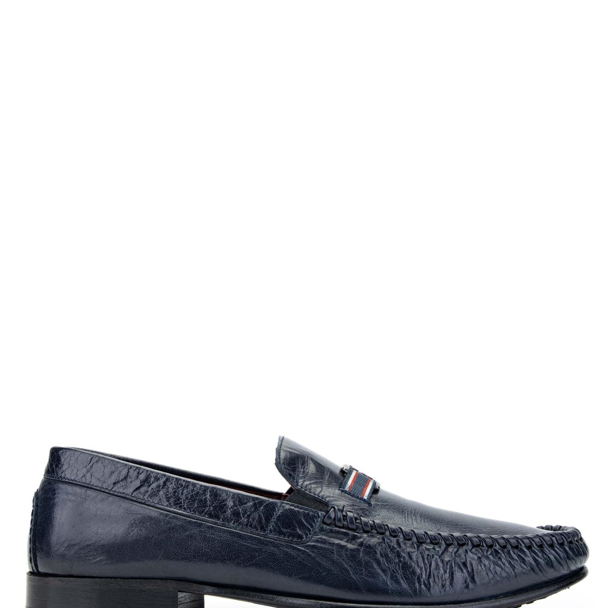 Tamer Tanca Erkek Hakiki Deri Lacivert Makosen Ayakkabı