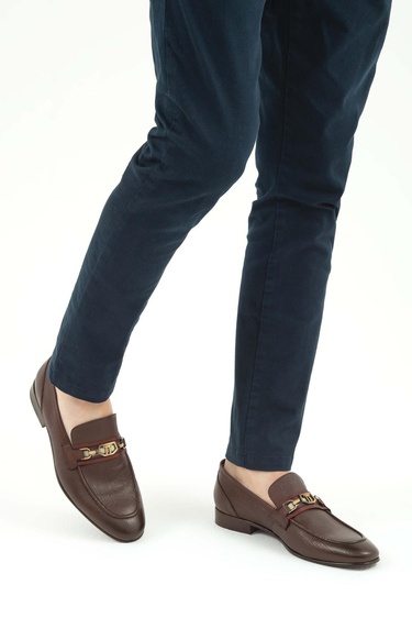  Tamer Tanca Erkek Hakiki Deri Kahverengi Klasik Ayakkabı