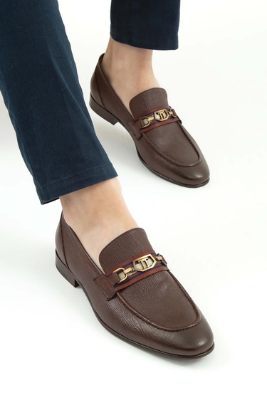  Tamer Tanca Erkek Hakiki Deri Kahverengi Klasik Ayakkabı