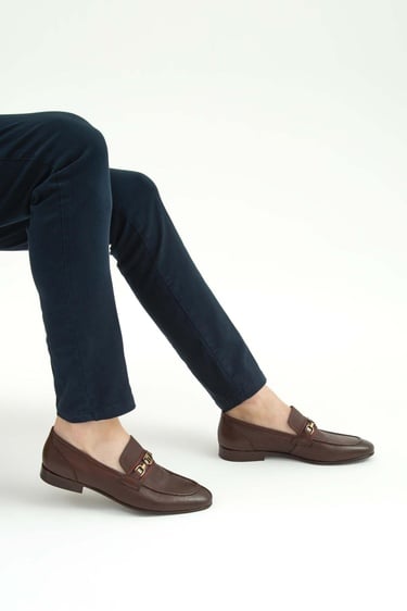  Tamer Tanca Erkek Hakiki Deri Kahverengi Klasik Ayakkabı