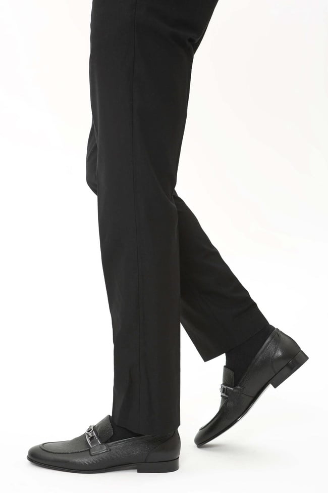  Tamer Tanca Erkek Hakiki Deri Siyah Klasik Ayakkabı