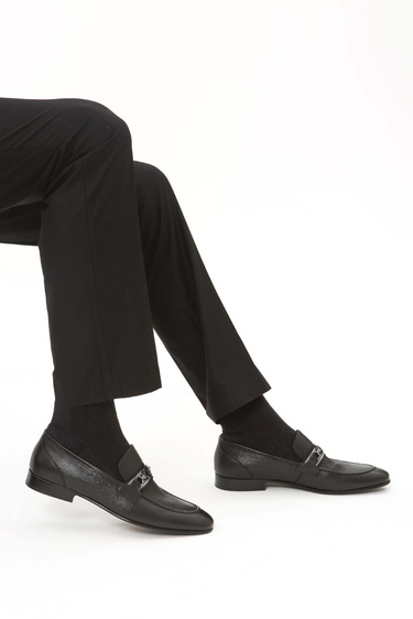  Tamer Tanca Erkek Hakiki Deri Siyah Klasik Ayakkabı