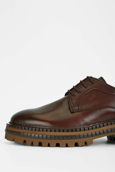  Tamer Tanca Erkek Hakiki Deri Kahverengi Casual Ayakkabı
