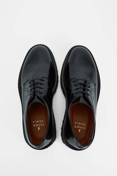  Tamer Tanca Erkek Hakiki Deri Siyah Açma Casual Ayakkabı