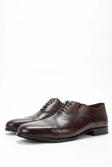 Tamer Tanca Erkek Hakiki Deri Kahverengi Klasik Ayakkabı