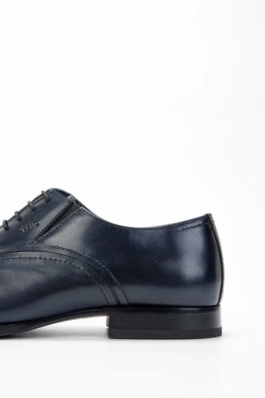  Tamer Tanca Erkek Hakiki Deri Lacivert Klasik Ayakkabı