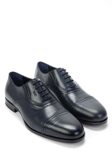  Tamer Tanca Erkek Hakiki Deri Lacivert Klasik Ayakkabı