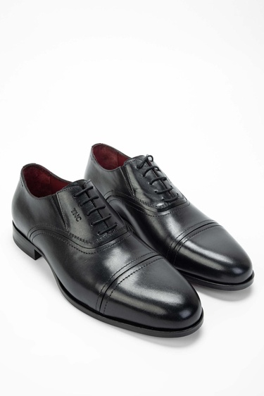  Tamer Tanca Erkek Hakiki Deri Siyah Klasik Ayakkabı