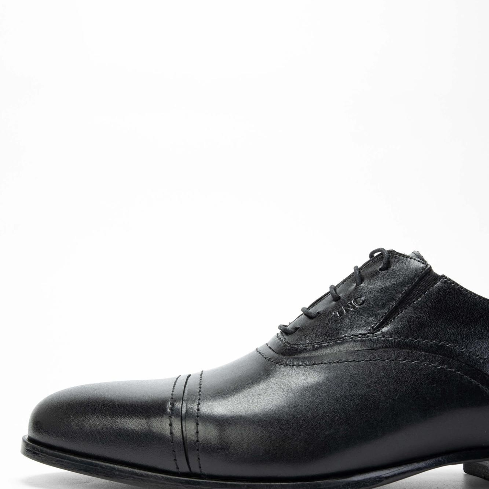 Tamer Tanca Erkek Hakiki Deri Siyah Klasik Ayakkabı
