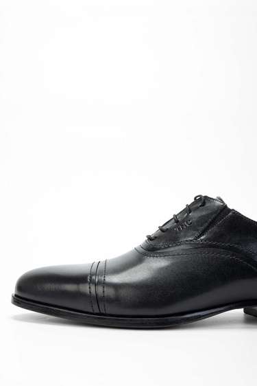  Tamer Tanca Erkek Hakiki Deri Siyah Klasik Ayakkabı