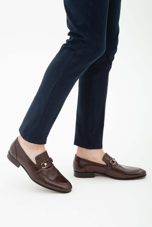  Tamer Tanca Erkek Hakiki Deri Kahverengi Klasik Ayakkabı