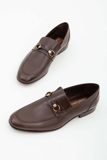  Tamer Tanca Erkek Hakiki Deri Kahverengi Klasik Ayakkabı