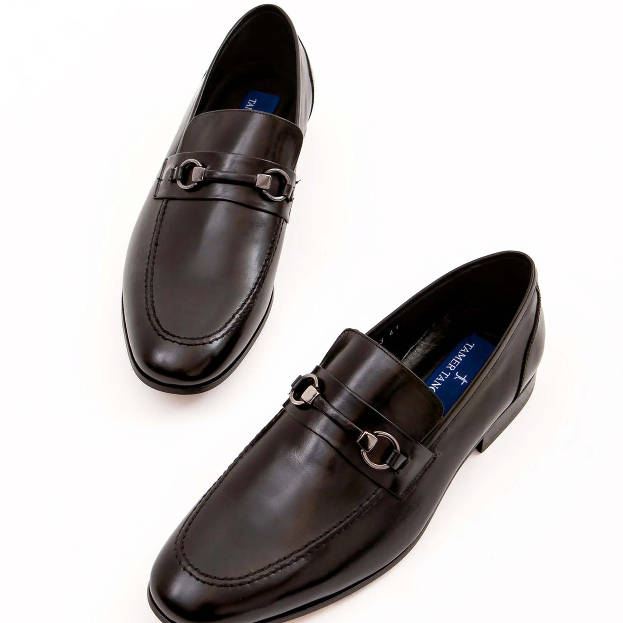 Tamer Tanca Erkek Hakiki Deri Siyah Bufalo Klasik Ayakkabı