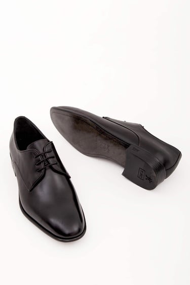  Tamer Tanca Erkek Hakiki Deri Siyah Analin Klasik Ayakkabı
