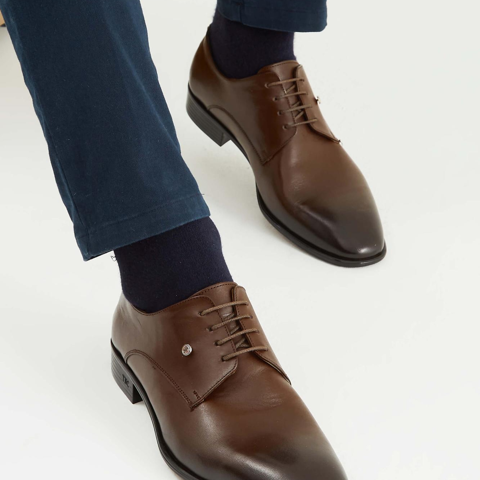 Tamer Tanca Erkek Hakiki Deri Kahverengi Klasik Ayakkabı