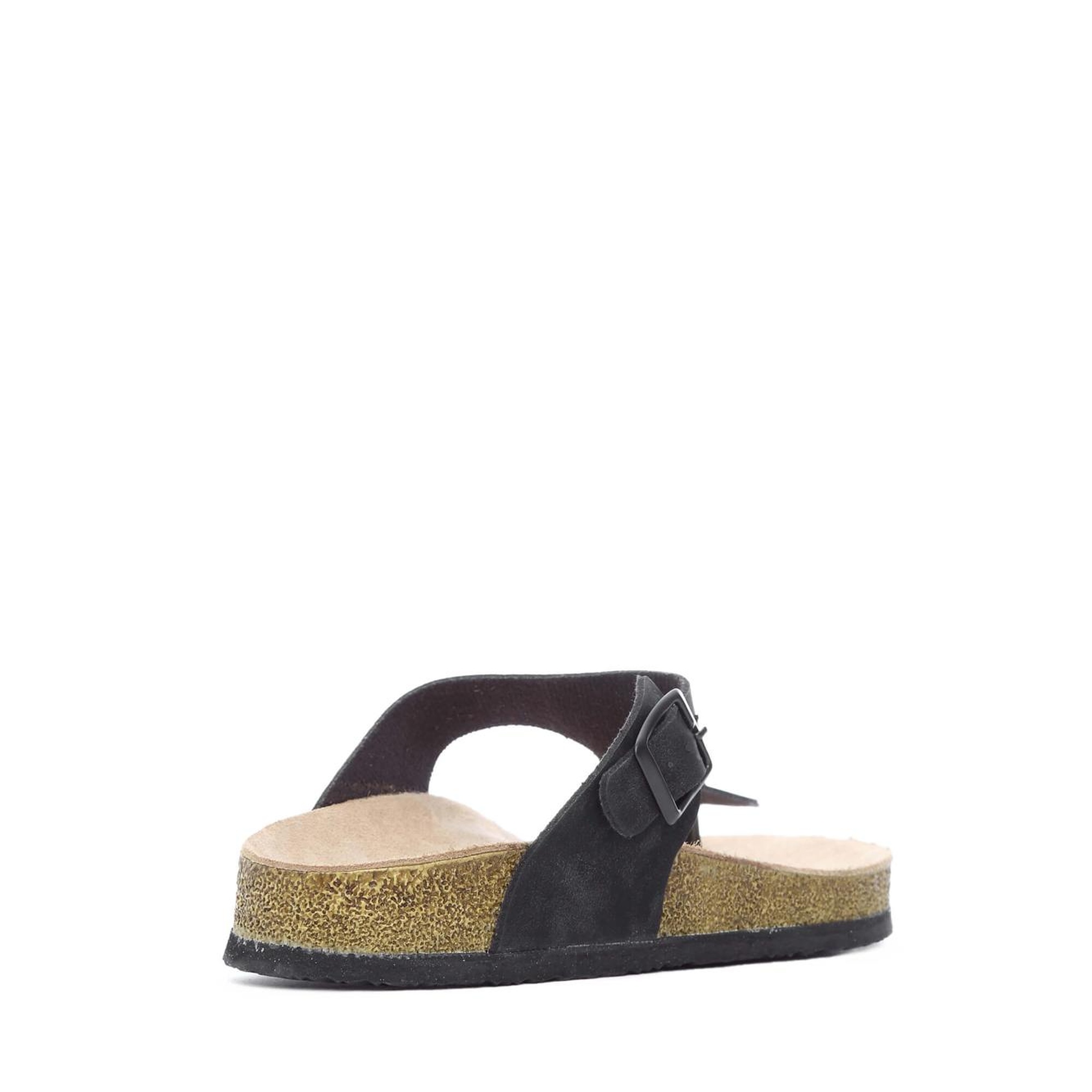 Tamer Tanca Kadın Hakiki Deri Siyah Nubuk Terlik