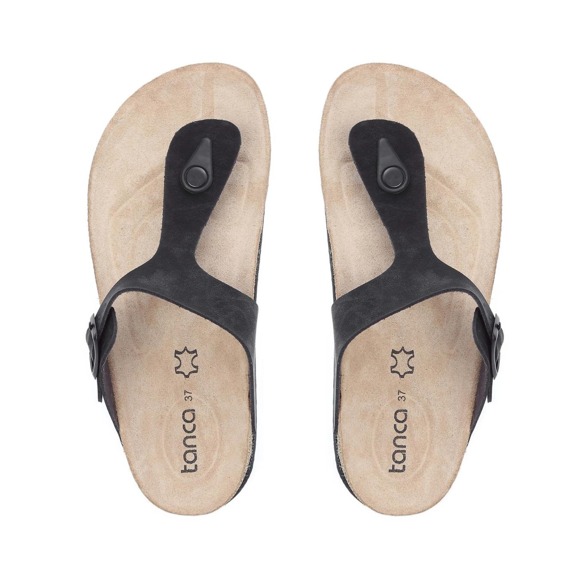 Tamer Tanca Kadın Hakiki Deri Siyah Nubuk Terlik