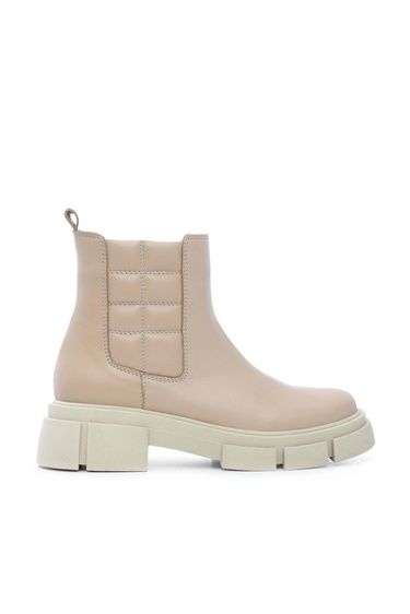  Tamer Tanca Kadın Hakiki Deri Bej Spor Bot