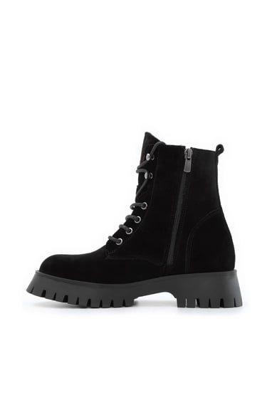  Tamer Tanca Kadın Hakiki Deri Siyah Süet POSTAL Bot