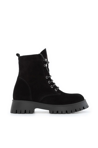  Tamer Tanca Kadın Hakiki Deri Siyah Süet POSTAL Bot