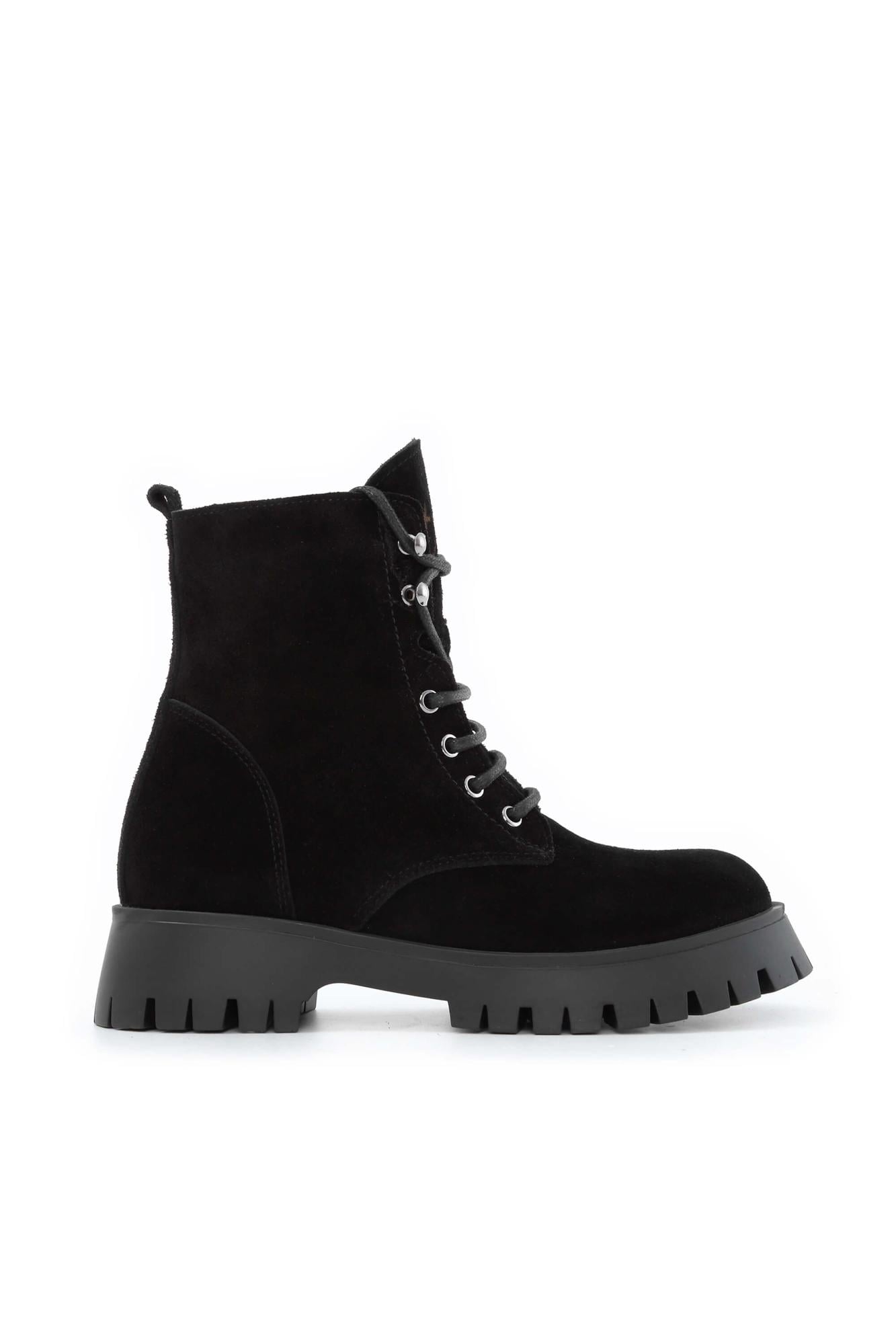  Tamer Tanca Kadın Hakiki Deri Siyah Süet POSTAL Bot