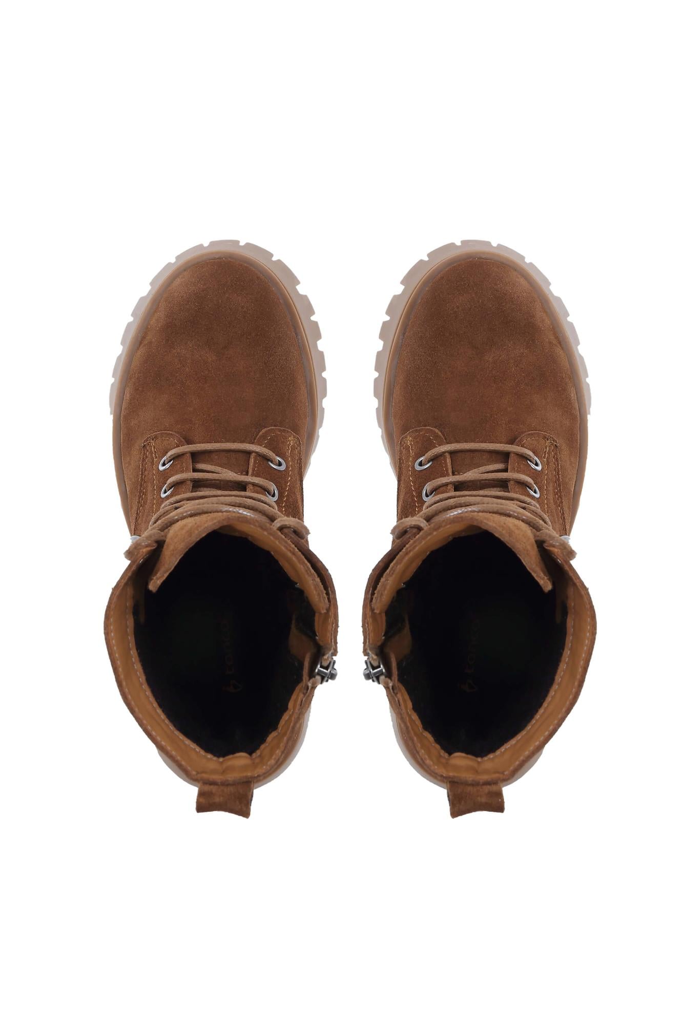 Tamer Tanca Tamer Tanca Kadın Hakiki Deri Taba Süet POSTAL Bot | FashFed Taba - 6. görsel