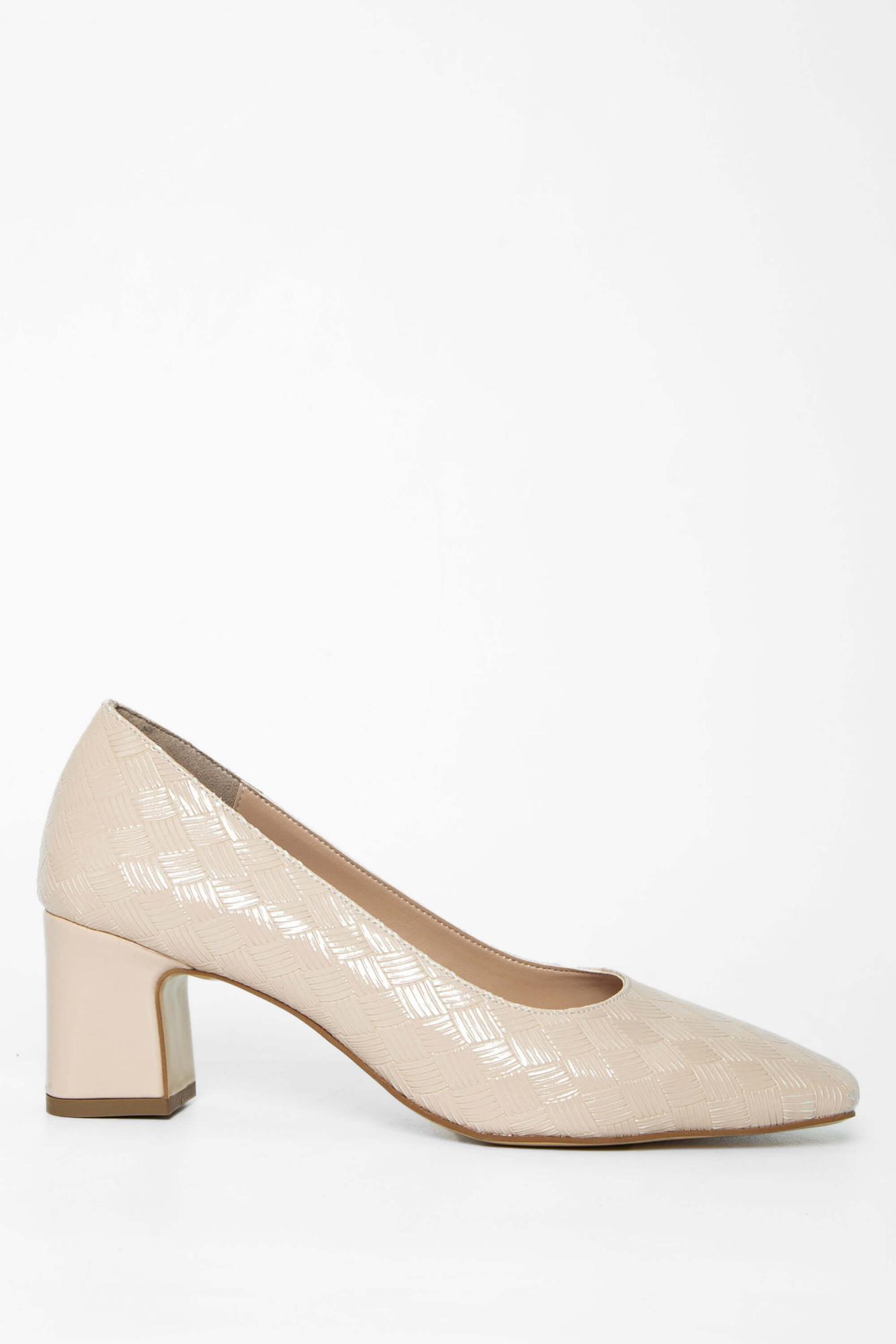  Tamer Tanca Kadın Vegan Bej Topuklu Ayakkabı