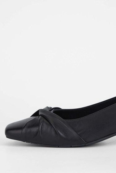  Tamer Tanca Kadın Hakiki Deri Siyah Deri Topuklu Ayakkabı