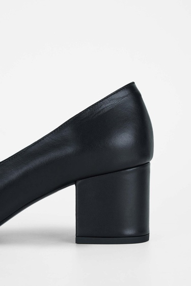  Tamer Tanca Kadın Hakiki Deri Siyah Deri Topuklu Ayakkabı
