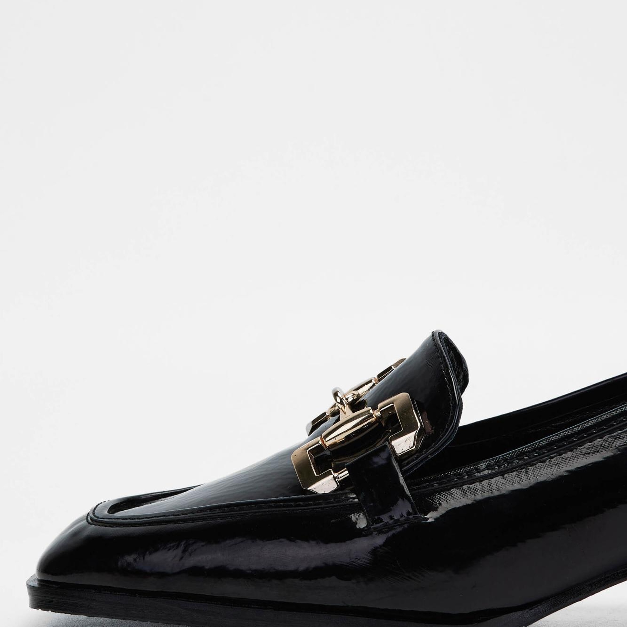 Tamer Tanca Kadın Vegan Siyah Rugan Topuklu Ayakkabı