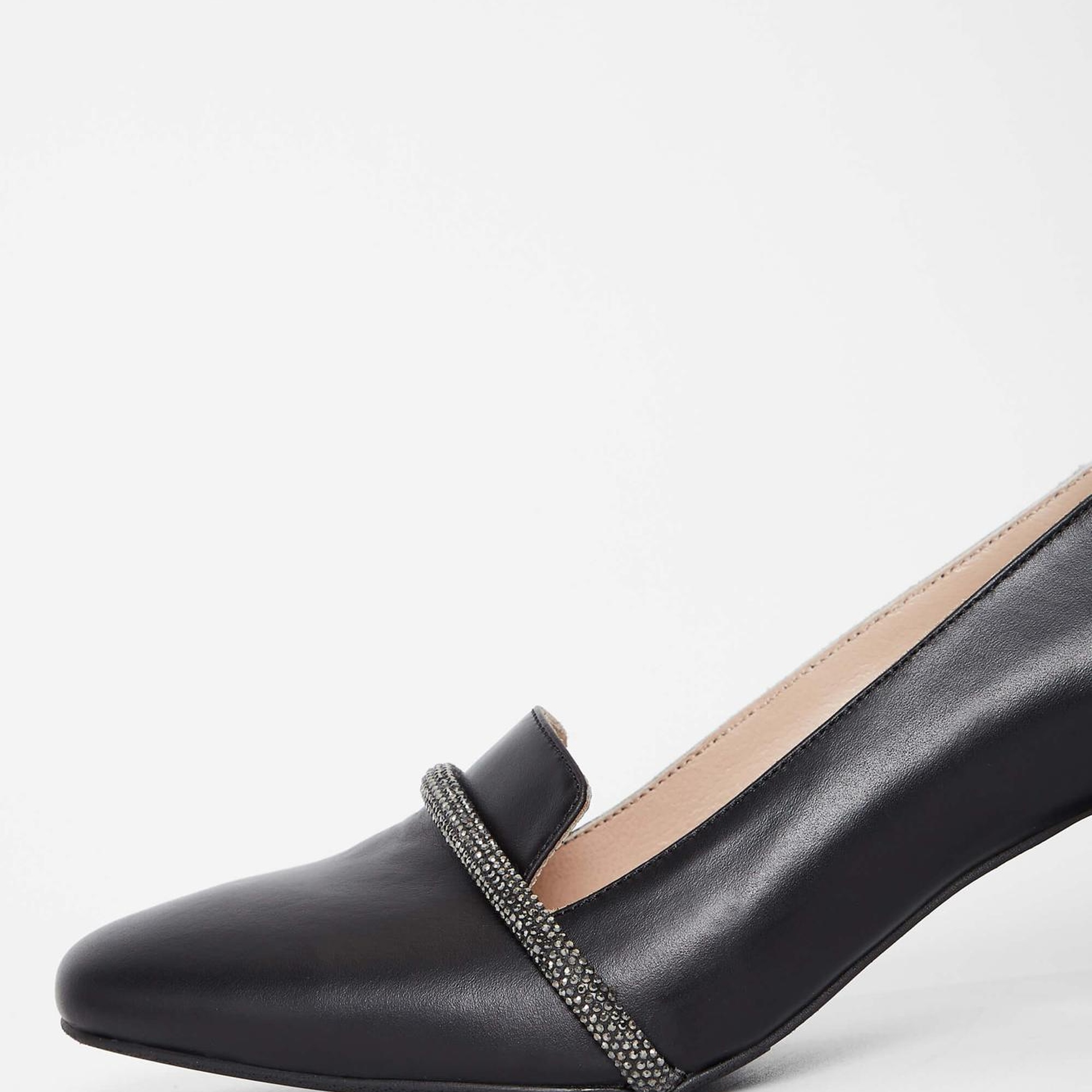 Tamer Tanca Kadın Hakiki Deri Siyah Topuklu Ayakkabı