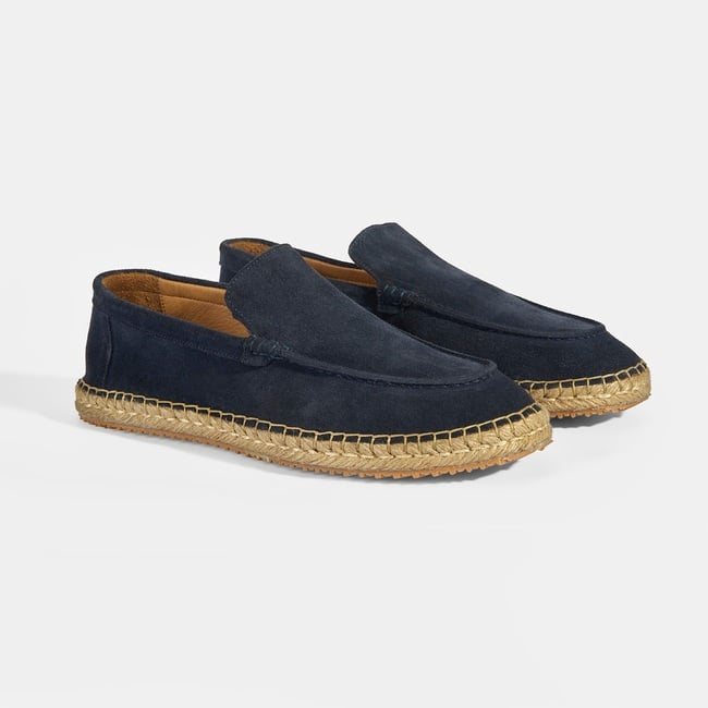  Erkek Lacivert Slip-On Süet Espadril