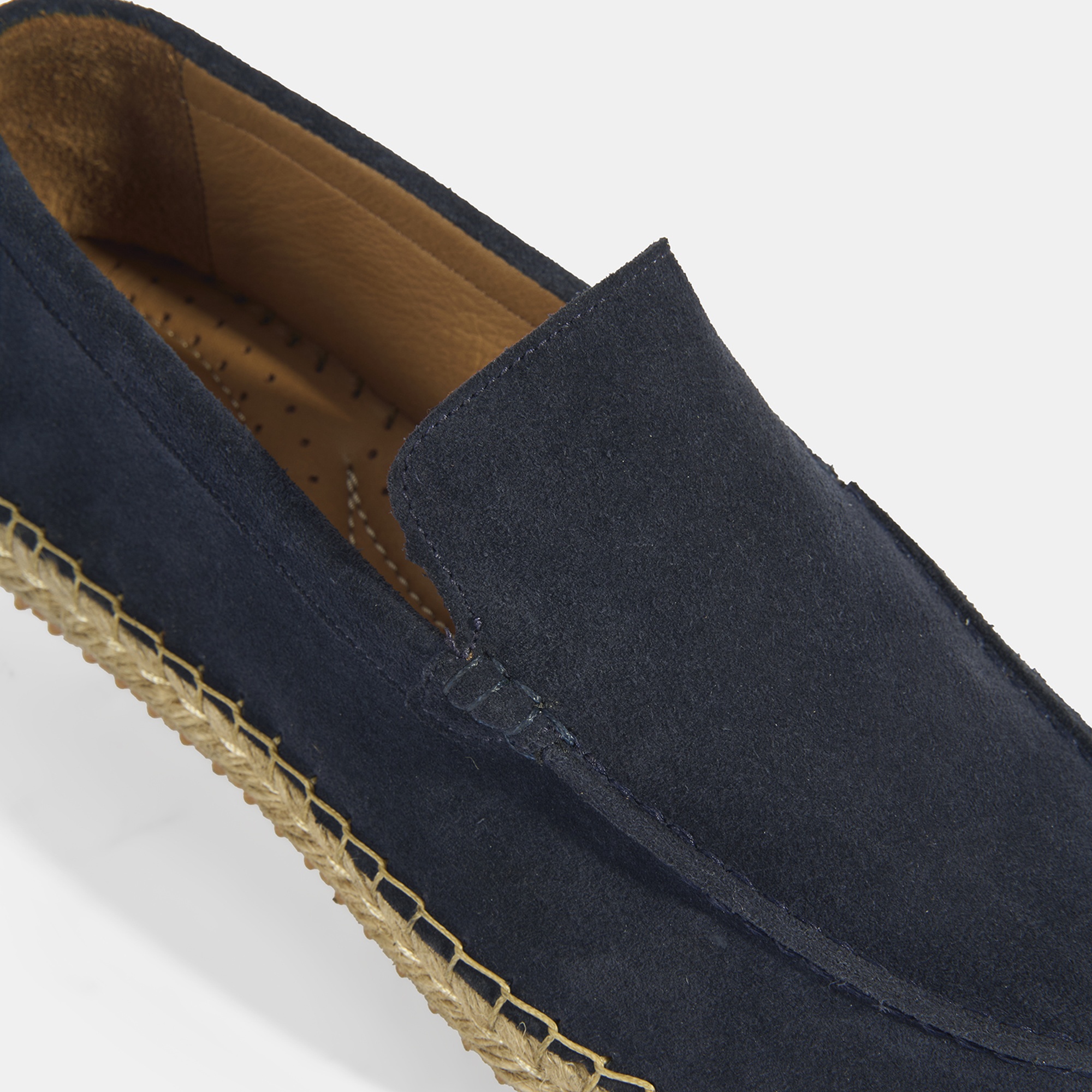 Erkek Lacivert Slip-On Süet Espadril