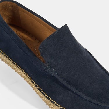  Erkek Lacivert Slip-On Süet Espadril