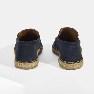  Erkek Lacivert Slip-On Süet Espadril
