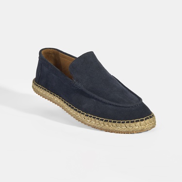  Erkek Lacivert Slip-On Süet Espadril