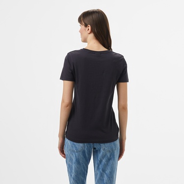  Guess Adele Organic Cotton 160Gsm Kadın Antrasit T-Shirt