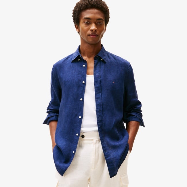  Tommy Hilfiger Pigment Erkek Lacivert Gömlek